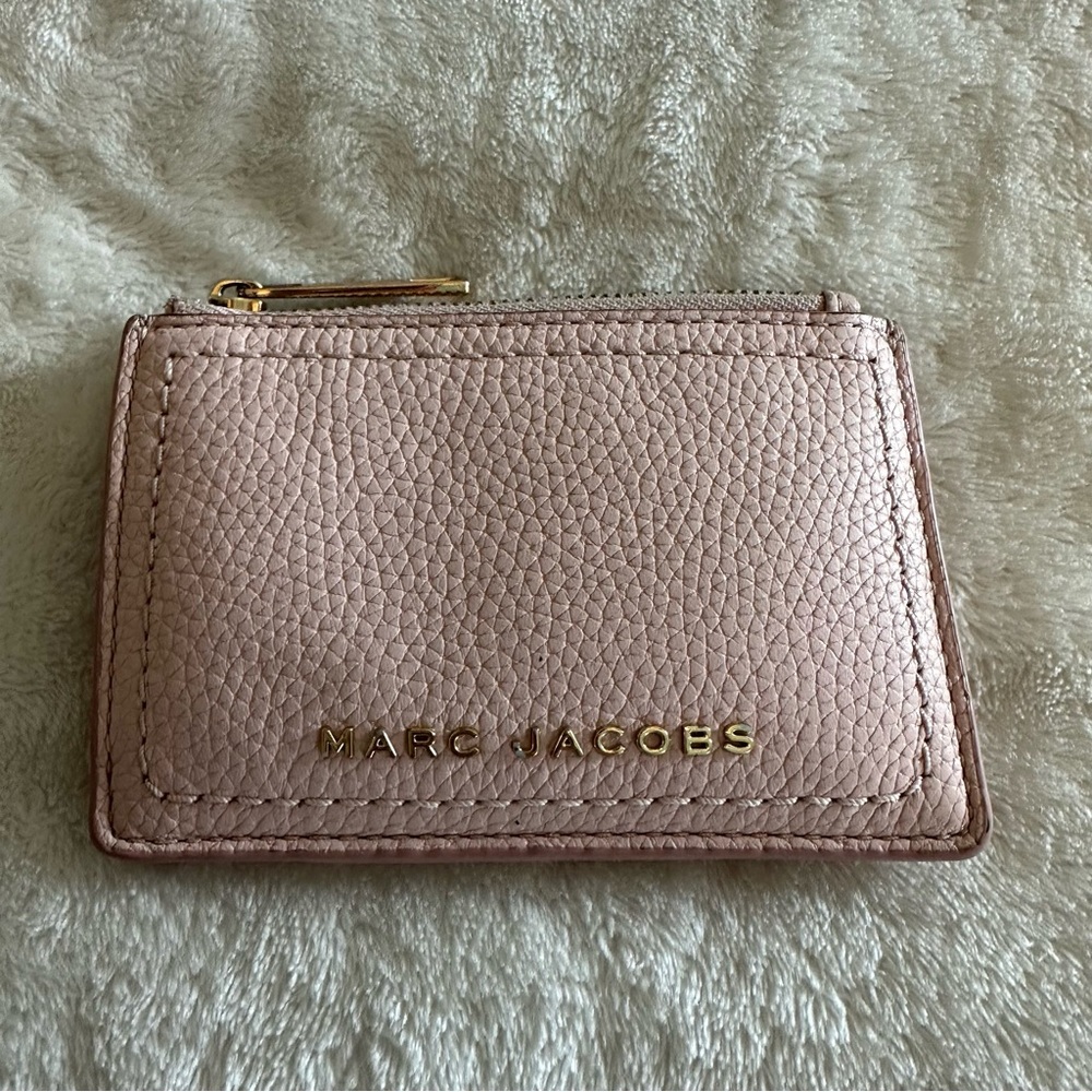 Marc Jacobs Pale Pink Leather Keychain Card Holder